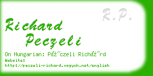 richard peczeli business card